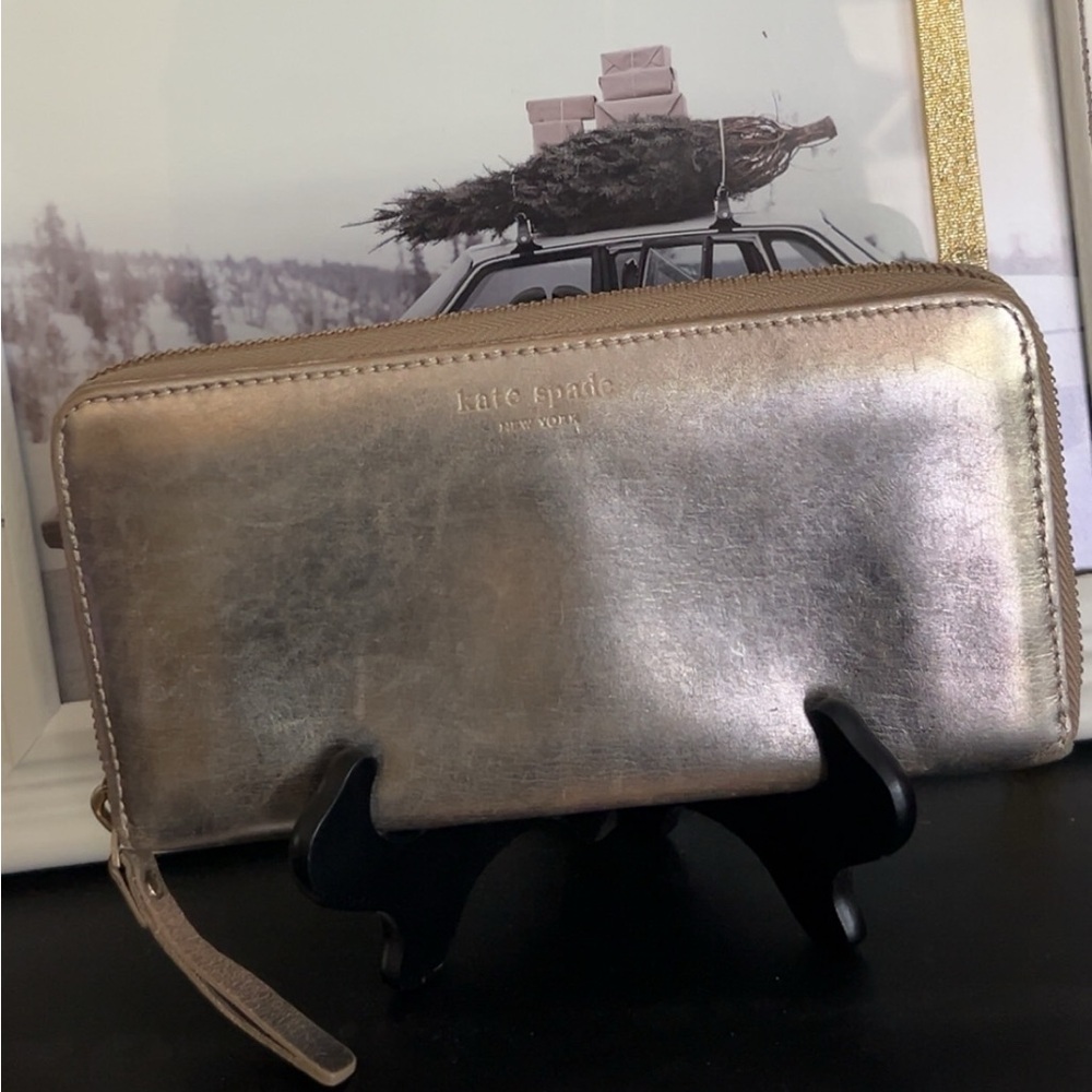 Kate Spade Metallic Zip Wallet